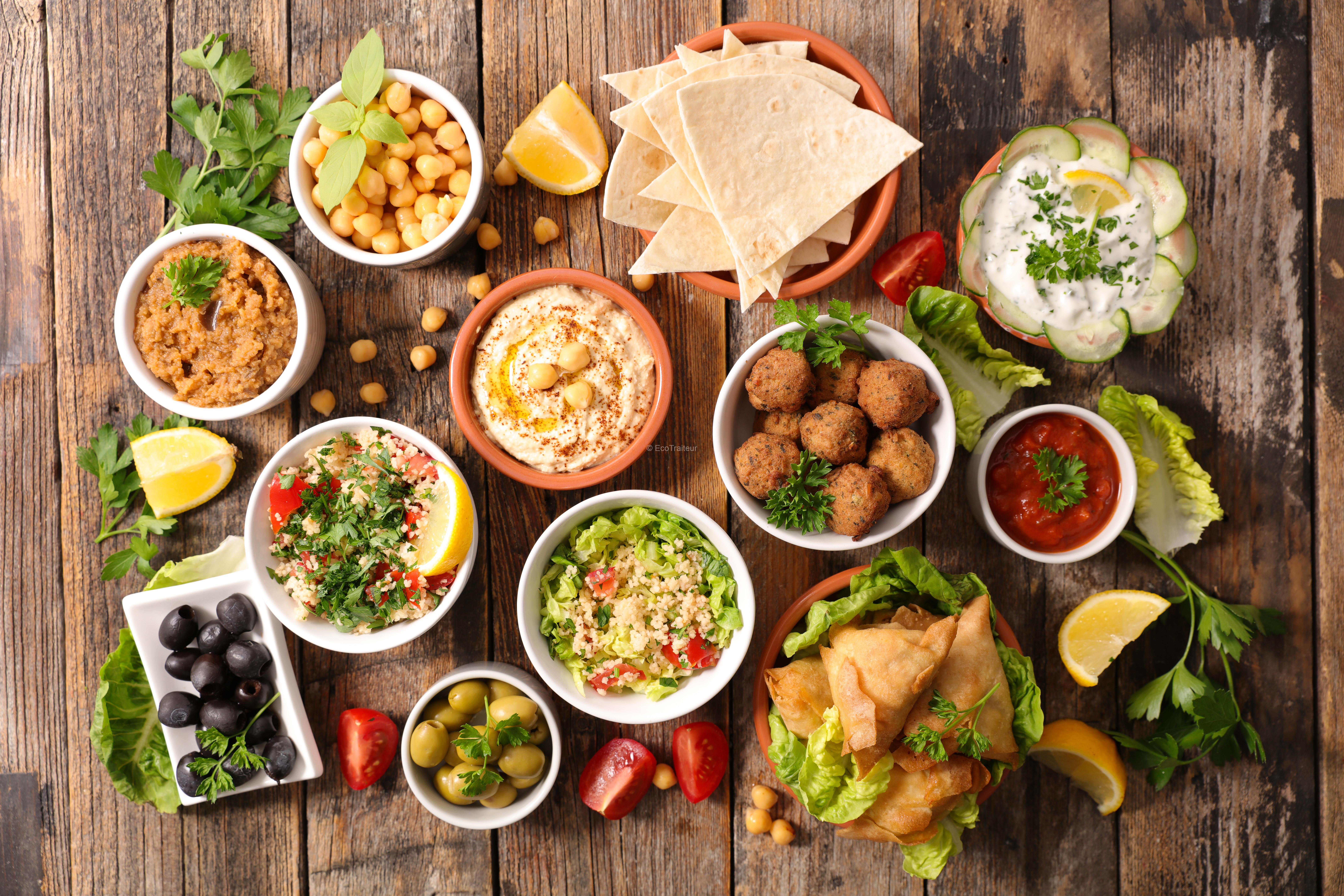 ecotraiteur buffet libanais orientale mezze paris livraison table libanais grecque arménien
